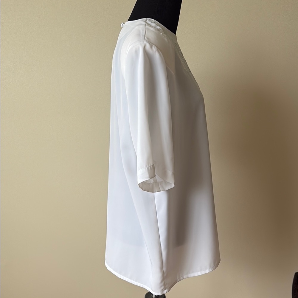 Vintage Laura Scott White Embroidered Blouse - Picture 5 of 9